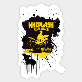 whiplash Miles Teller graphic, illustration design ironpalette Sticker